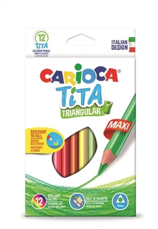 Carioca Tita Maxi Üçgen Kuruboya 12"li 42791