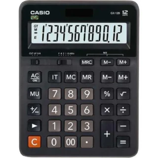 Casio Gx-12b-bk Hesap Makinesi 12 Hane