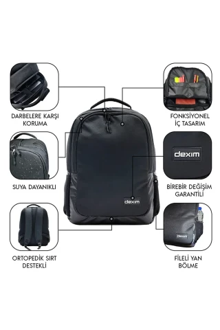 Dexım Dxbp12 Venio 15.6" Notebook Sırt Çantası Siyah