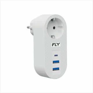 Fly 3400-01 Akım Korumalı 1xusb-c 2xusb-a 10a Priz