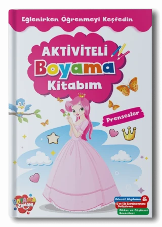 Boyama Zamanı Aktiviteli Boyama Kitabım - Prensesler - Koloni Kitap