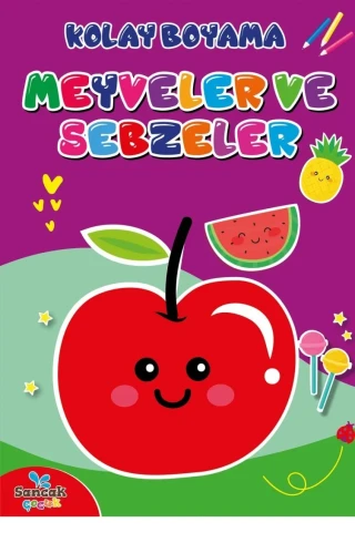 Boyama Zamanı Şirin Boyama - Meyveler ve Sebzeler - Koloni Kitap