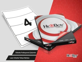 Herboy 192x59 Mm A4 Laser Etiket 100"lü Hb-1104