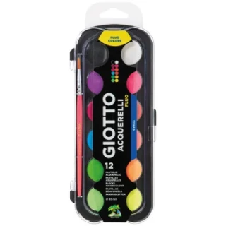 Gıotto Acquerelli Suluboya 12 Renk (fluo-fosforlu Renkler) 351400