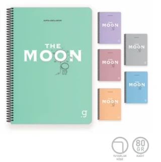 Gıpta Moon 17x24 Pp Kapak Spiralli Defter Çizgili 80 Yp 6959