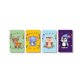 Elma Sevimli Hayvanlar 14x20 Sert Kapak Defter Kareli 120 Yp Mbh01-yıh