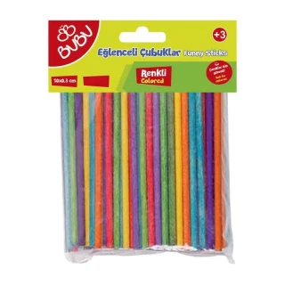 Bubu 10x0.3 Cm Renkli Eğlenceli Çubuklar 24"lü Hs0021