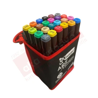 Mikro Art Çift Uçlu Marker Kalem Çantalı 24 Renk Zw-8001-24s
