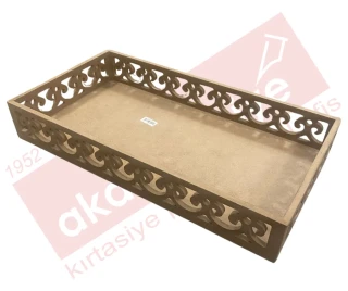 Aka Ahşap 46x24x7 Orta Boy Tepsi Tp 93