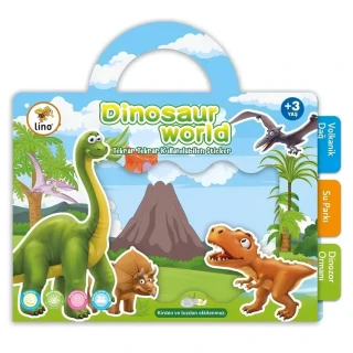 Lino Tekrar Tekrar Kullanılabilen Sticker Seti Dinosaur World Ls-303