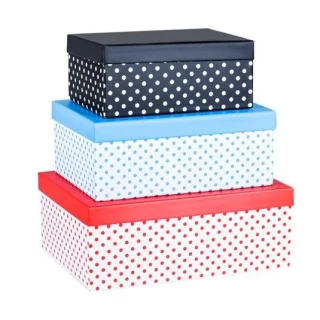 Mikro Polka Dot Dikdörtgen Hediye Kutusu No:1 Mbx-4194