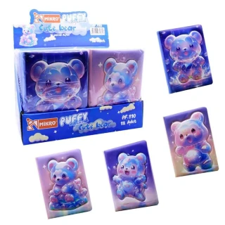 Mikro 13x18 Puffy Not Defteri 96 Yp Cute Bear Pf-110
