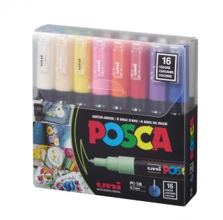 Uni Posca 0.7 Su Bazlı Markör Kalem 16"lı Pc-1m\16c