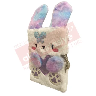 Misyon 15x21 Peluş Kilitli Hatıra Defteri Patili Msy-5646