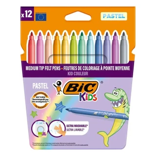Bic Kıd Couleur Keçeli Boya Kalemi Pastel Renkler 12 Li 520084