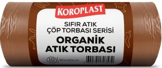 Koroplast 80x110 Cm 27 Mic 440 Gr Sıfır Atık Organik Atık Torbası 10"lu Kahve St01500538