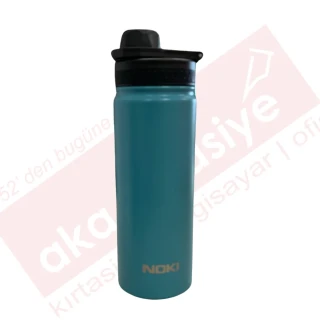 Noki 540 Ml Vidalı Kapak Taşıma Kulplu Çelik Matara Mavi T-0126-130