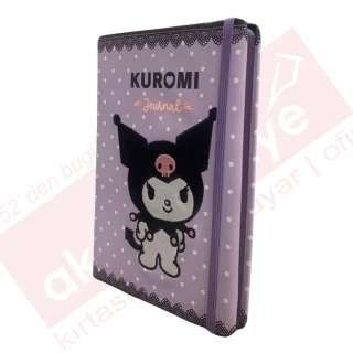 Victorias Journals A5 Kuromi Vegan Deri Lastikli Nakışlı Günlük 192 Sayfa 525-2092