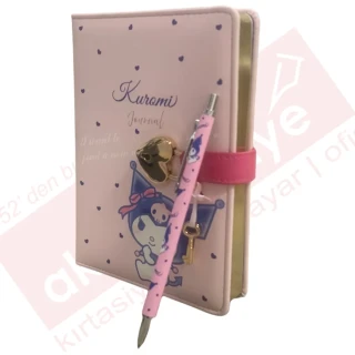 Victorias Journals 13x18 Kuromi Hush Hush Kilitli Çiz.defter 160yp+tük.kalem 525-1966