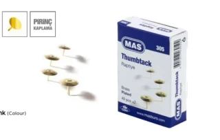 Mas Sarı Pirinç Kaplı Raptiye 305