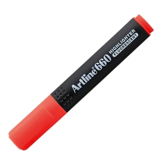 Artline Kesik Uç Fosforlu Kalem Neon Kırmızı Ek-660n