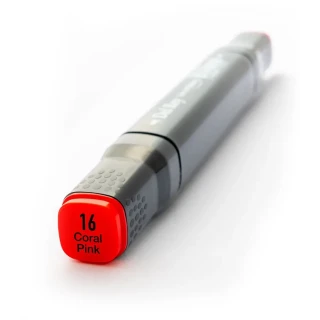 Del Rey Twin Çift Uçlu Marker Kalem R16 Coral Pink