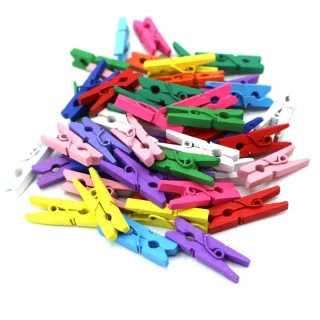 U-4 Ahşap Mandal Mini Boy Renkli U4-1067