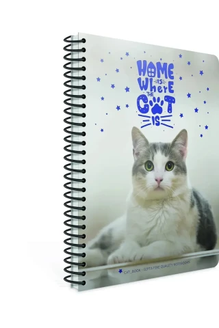Gıpta Cats 17x24 Sert Kapak Spiralli Defter Çizgili 80 Yp 7621