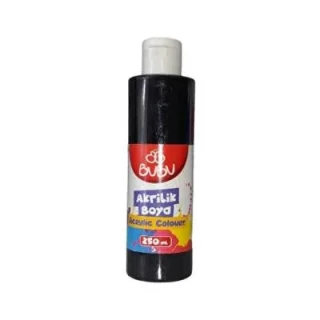 Bubu 250 Ml Akrilik Boya Siyah Akr003