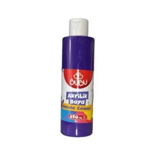 Bubu 250 Ml Akrilik Boya Mor Akr010