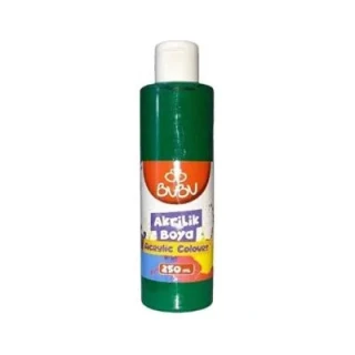 Bubu 250 Ml Akrilik Boya Yeşil Akr005