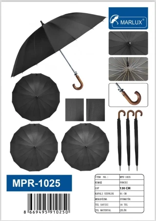 Marlux Protokol Şemsiye Siyah Mpr-1025