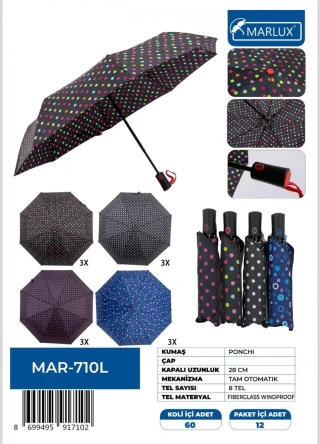 Marlux Tam Otomatik Şemsiye Desenli Mar-710l