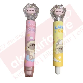 Mikro Lucky Cat Basma Mekanizmalı Silgi Er-5940