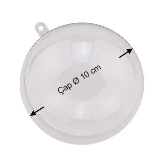 Nurgün 10 Cm Plastik Şeffaf Küre