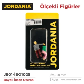 Jordania 1\25 60 Mm İnsan Figürü Boyalı Oturan 2"li Jeo1-ibo1025