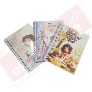 Mikro A6 50 Yaprak Çizgili Karton Kapak Not Defteri 502