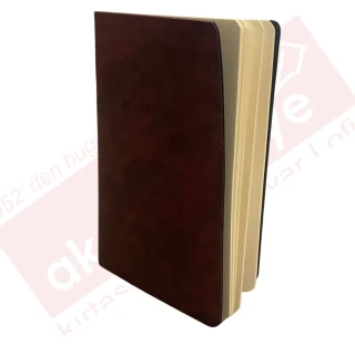 Cartıa 9x14 Ivory Deri Kapak Dikişli Defter Düz 40 Yp Crt019
