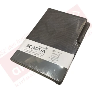 Cartıa A5 Deri Kapak Fitilli Defter Çizgili 112 Yp ( L Model) Crt008