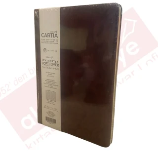 Cartıa A5 Deri Kapak Fitilli Defter Çizgili 96 Yp ( D Model) Crt001