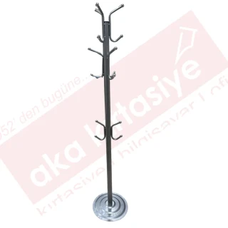 Met Metal Ayaklı Metal Askılık 16 Lı Gri