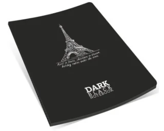 Gıpta Dark A6 Siyah Zemin Karton Kapak Çizgisiz Defter 36 Yp 2675