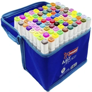 Mikro Art Çift Uçlu Marker Kalem Çantalı 80 Renk Zw-8001-80s