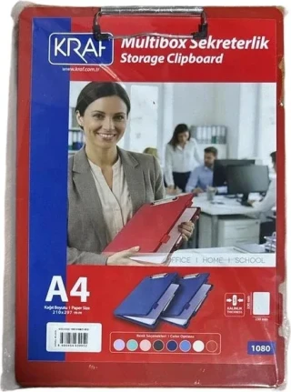 Kraf A4 Multıbox Sekreterlik Saklama Bölmeli Kırmızı 1080