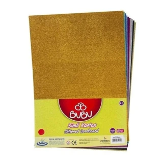 Bubu 50x70 Simli Fon Kartonu Karışık Renk 10 Lu Fk0003