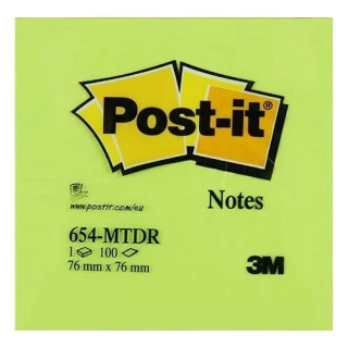3m Post-it 76x76 Mm Yapışkanlı Not Kağıdı 100 Yp Muhtelif Renkler 654-mtdr