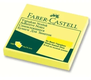 Faber Castell 75x75 Mm Yapışkanlı Not Kağıdı Pastel Sarı 5089565401