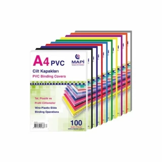 Mapi Spiral Kapak Pvc A4 Beyaz 160mic 100 Lü