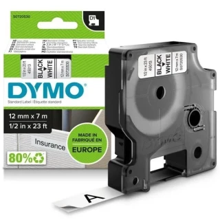 Dymo 12 Mmx7m Beyaz/siyah Şerit 45013