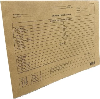 Gülpaş Öğrenci Kayıt Zarfı 21x28 Formula 100 Gr 414